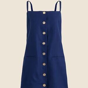 NWT J.Crew Claudia Dress in Linen - Blue - Size M